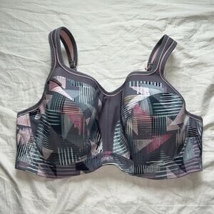NWOT Panache Power Wired Sports Bra 38F Pale Purple/Pink